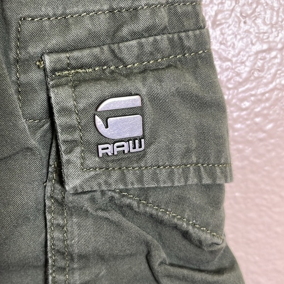 G-Star Dark Green Cargo Shorts - Picture 8 of 14